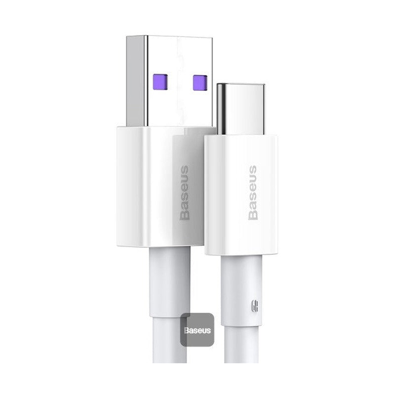 Baseus Superior Series كابل بيانات شحن سريع USB إلى Type-C بقوة 66 واط 1 متر أبيض