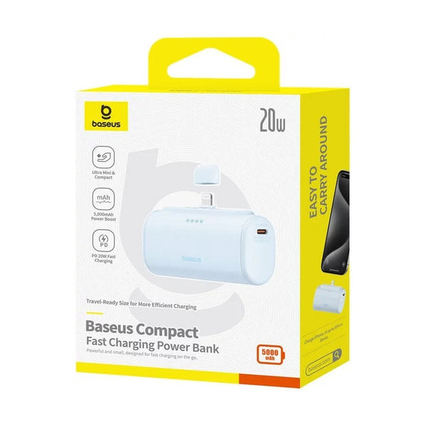 Baseus - Os-Baseus Compact Fast Charging Power Bank Ip Edition 5000Mah 20W Galaxy Blue