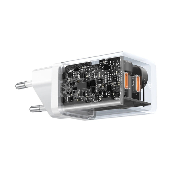 Baseus - Os-Baseus Gan5 Pro Fast Charger C+C 40W Eu White