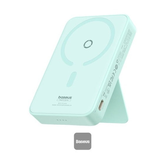 Baseus - Os-Baseus Magpro Magnetic Bracket Wireless Fast-Charging Power Bank 5000Mah 20W Peppermint Blue