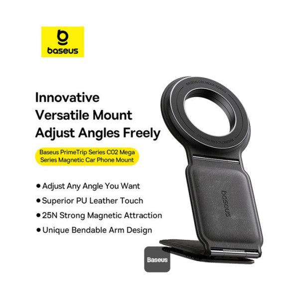 Baseus - Os-Baseus Primetrip Series C02 Mega Magnetic Car Mount Stick-On Version Cluster Black