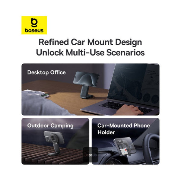 Baseus - Os-Baseus Primetrip Series C02 Mega Magnetic Car Mount Stick-On Version Cluster Black