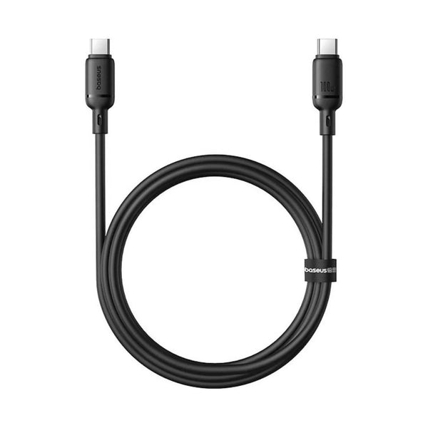 Baseus - Os-Baseus Silky Series Fast Charging Cable Type-C To Type-C 100W 2M Cluster Black