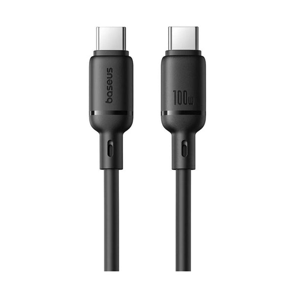Baseus - Os-Baseus Silky Series Fast Charging Cable Type-C To Type-C 100W 2M Cluster Black