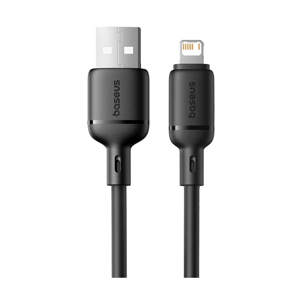 Baseus - Os-Baseus Silky Series Fast Charging Cable Usb To Ip 2.4A 2M Cluster Black