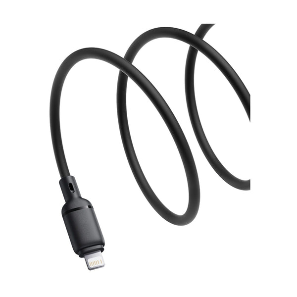 Baseus - Os-Baseus Silky Series Fast Charging Cable Usb To Ip 2.4A 2M Cluster Black