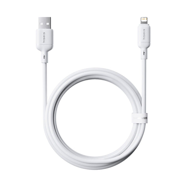 Baseus - Os-Baseus Silky Series Fast Charging Cable Usb To Ip 2.4A 2M Moon White