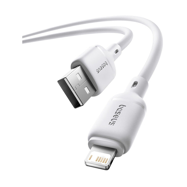 Baseus - Os-Baseus Silky Series Fast Charging Cable Usb To Ip 2.4A 2M Moon White