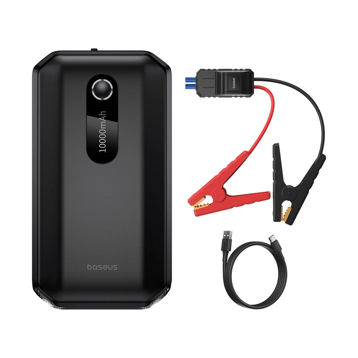 Baseus - Os-Baseus Super Energy Air Series Car Jump Starter (10000Mah, 1000A Peak Current) Cluster Black