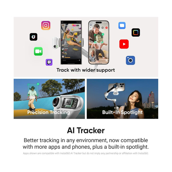 INSTA-HANDHELD GIMBALS - FLOW 2 PLUS AI TRACKER - Grey