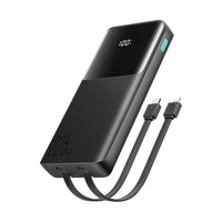 Joyroom JR-PBF19 22.5W mini Power Bank with Dual Cables 10000mAh -Purple With USB.A to Type.C 0.25m Cable -Black