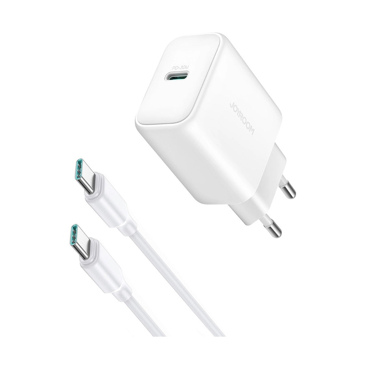 Jayroom JR-TCF24 PD 30W Charger-White (EU)+C to C 1m Wht