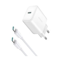 Jayroom JR-TCF24 PD 30W Charger-White (EU)+C to C 1m Wht