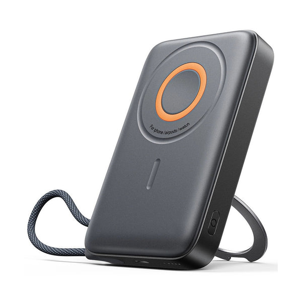 Joyroom Wireless External Battery, 10000mAh, 22.5W, PD + FQI, 1 x QI - 2 x USB-C, Black