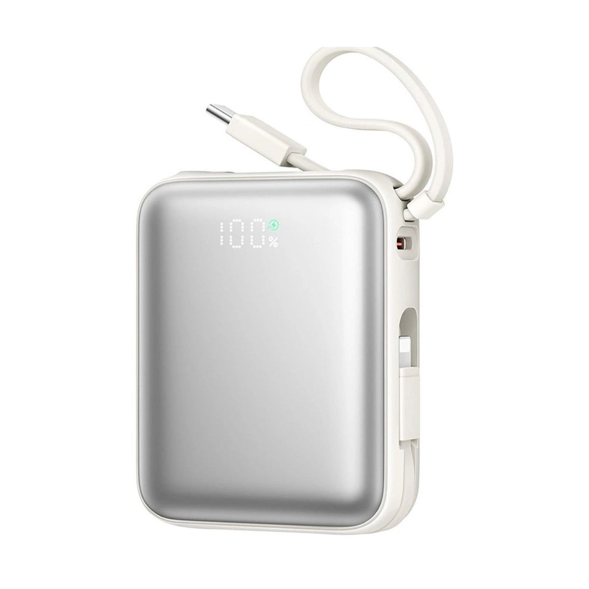 Joyroom - 10000Mah 22.5W Powerbank With Built-In Usb-C And Lightning Cables - White