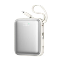 Joyroom - 10000Mah 22.5W Powerbank With Built-In Usb-C And Lightning Cables - White
