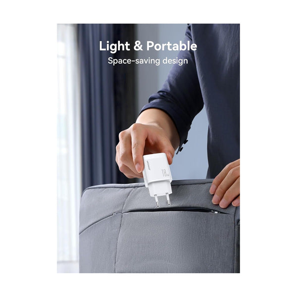 Joyroom Wall Charger with Cable USB to Type-C, 18Watts, White
