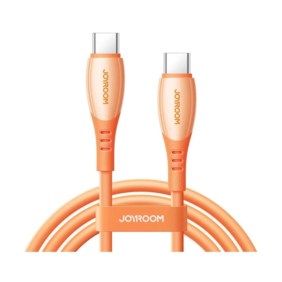 Joyroom Vibrant Series Fast Charging Data Cable Type-C to Type-C, 60W, 1.2m - Orange