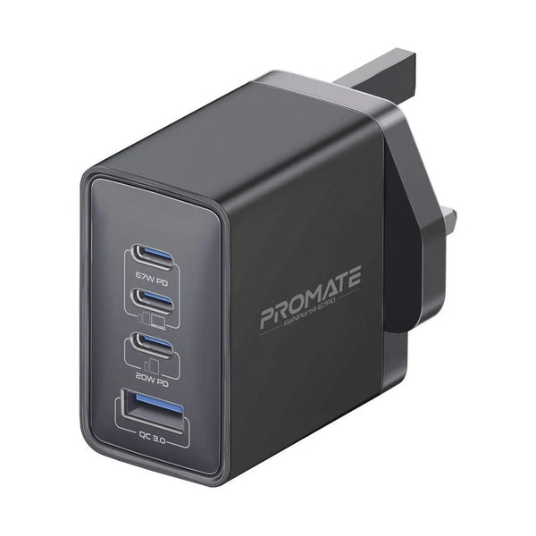 Promate Ganport4-67Pd.Black, Charger