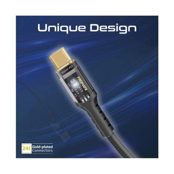 Promate Lucidline-Cc200.Black, Usb-C Cable