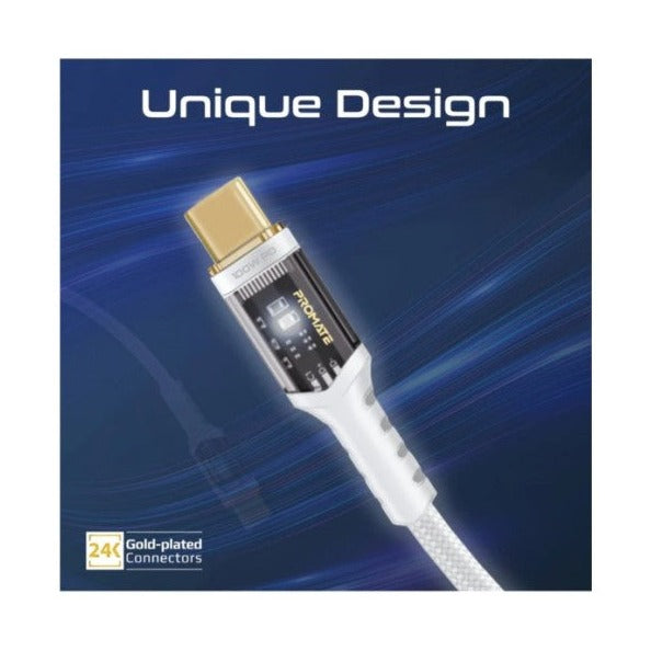 Promate Lucidline-Cc200.White, Usb-C Cable
