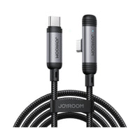كابل جويروم S-A56 EnjoyX بمنفذ USB-C وزاوية 90 درجة، طول 1.2 متر، لون أسود - 60 واط للألعاب