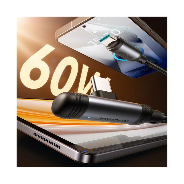 Joyroom S-A56 EnjoyX Series 90° Fast Charging Data Cable (Type-C to Type-C 60W)1.2M-Black
