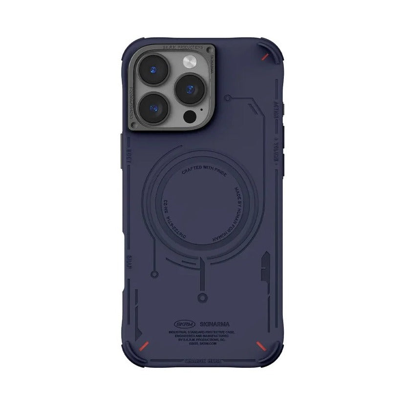 Skinarma - 2024IPP63-iPhone 16 Pro Compatible Case Magsafe Charging-MECHA-Blue