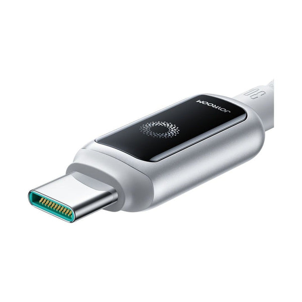 Joyroom StarFlight Series Auto Power-Off Fast Charging Data Cable Type-C to Type-C 100W - White