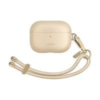 UNIQ Coehl Haven AirPods Pro 2 Case Cream - Faux Leather Cover