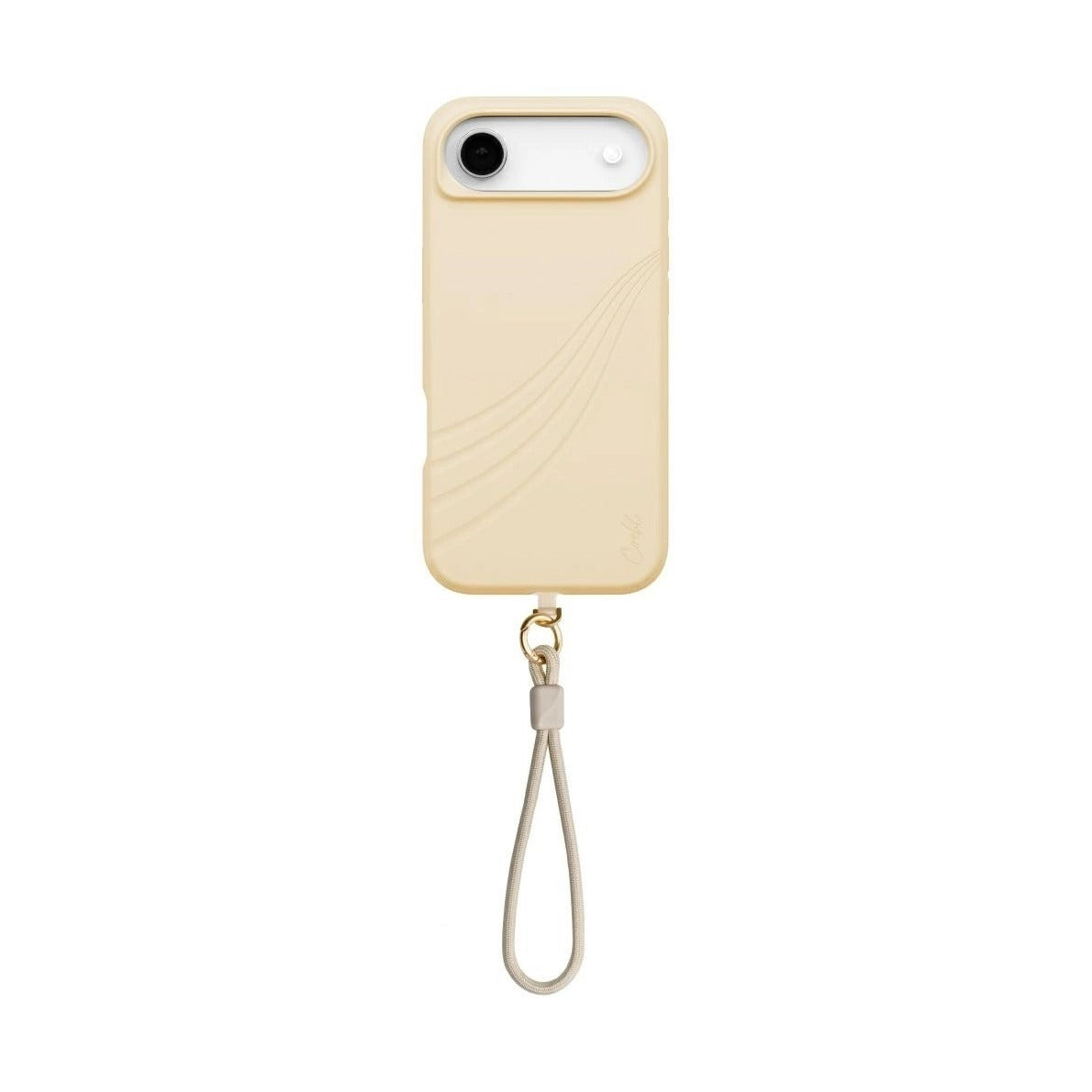 غطاء UNIQ Coehl Serina لهاتف iPhone Air، لون رملي حليبي - مايكروفايبر متوافق مع MagSafe