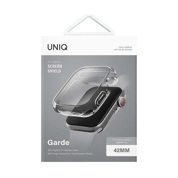 UNIQ GARDE HYBRID WATCH CASE WITH SCREEN PROTECTION 42MM - CLEAR