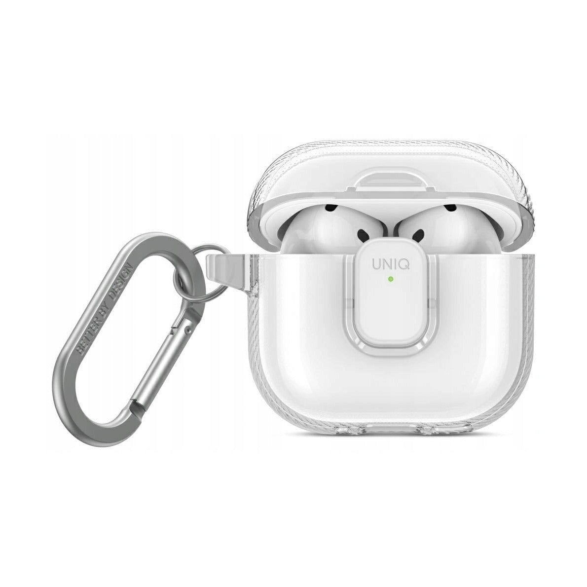 جراب UNIQ GLASE PRO AIRPODS الجيل الرابع المزود بقفل - شفاف لامع