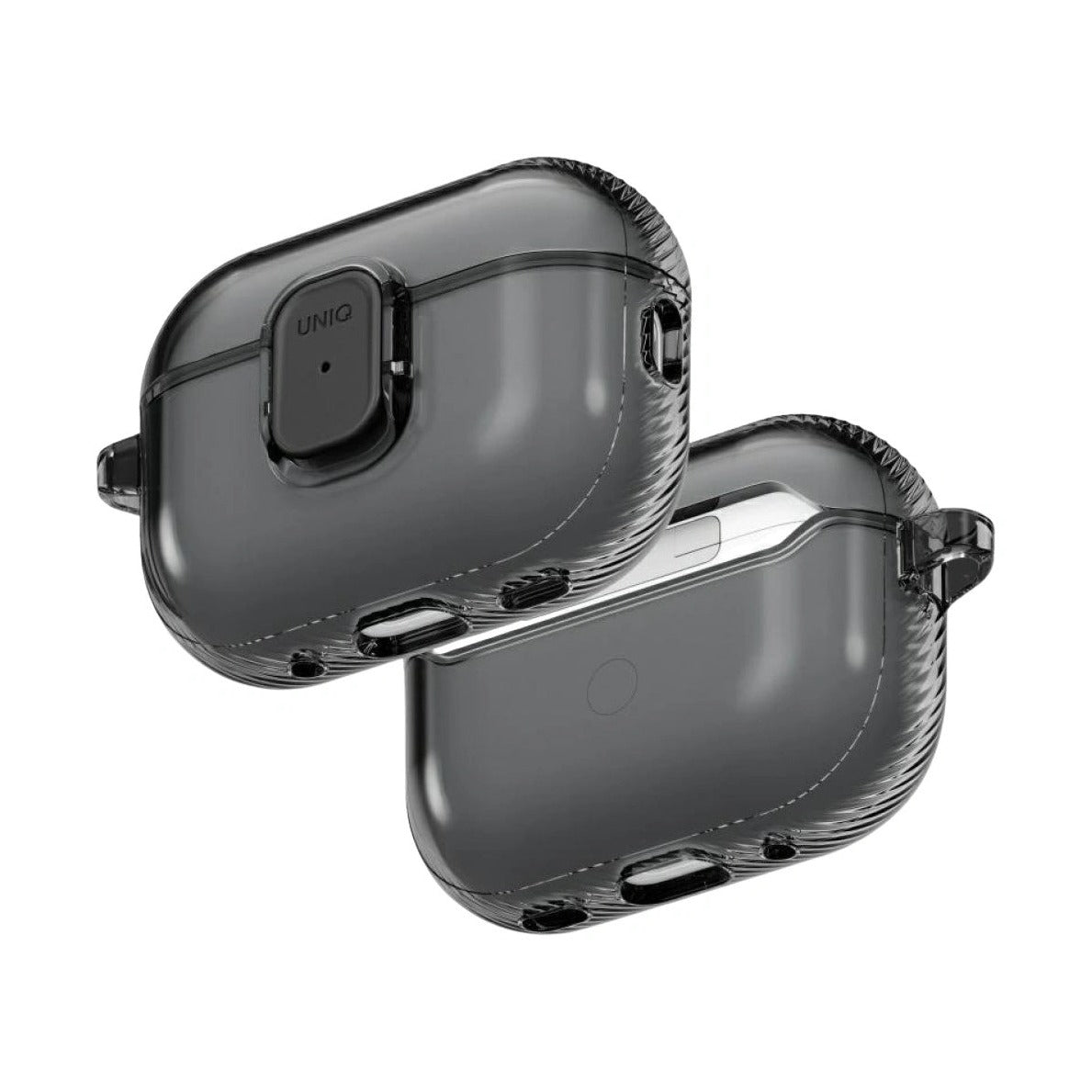 UNIQ GLASE PRO AIRPODS PRO 3RD GEN LOCK CASE - GLOSSY SMOKE