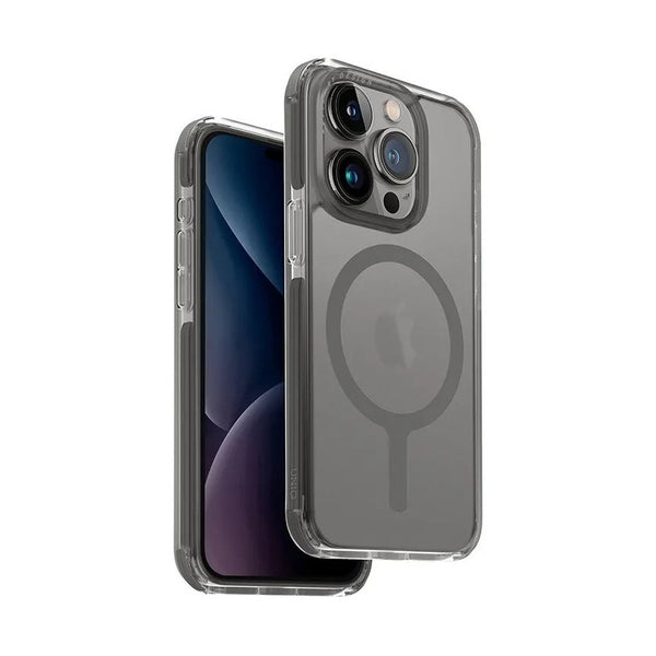 UNIQ HYBRID IPHONE 15 PRO MAGCLICK CHARGING COMBAT (AF) - FROST GREY