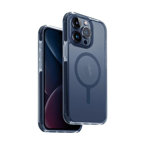 UNIQ HYBRID IPHONE 15 PRO MAGCLICK CHARGING COMBAT (AF) - SMOKE BLUE