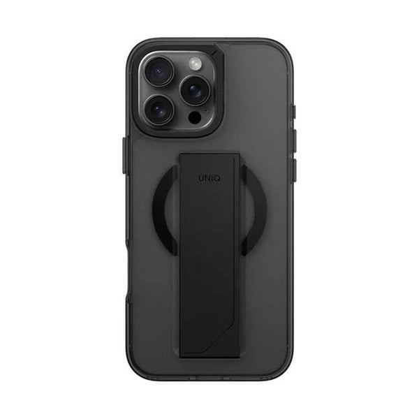 UNIQ HYBRID IPHONE 16 PRO (2024) 6.3 HELDRO MAX MAGCLICK WITH CAMERA STAND - VAPOUR (SMOKE)