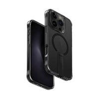 جراب UNIQ Eleva لهاتف iPhone 16 Pro لون أسود كربوني - غطاء بمسند وميزة MagClick
