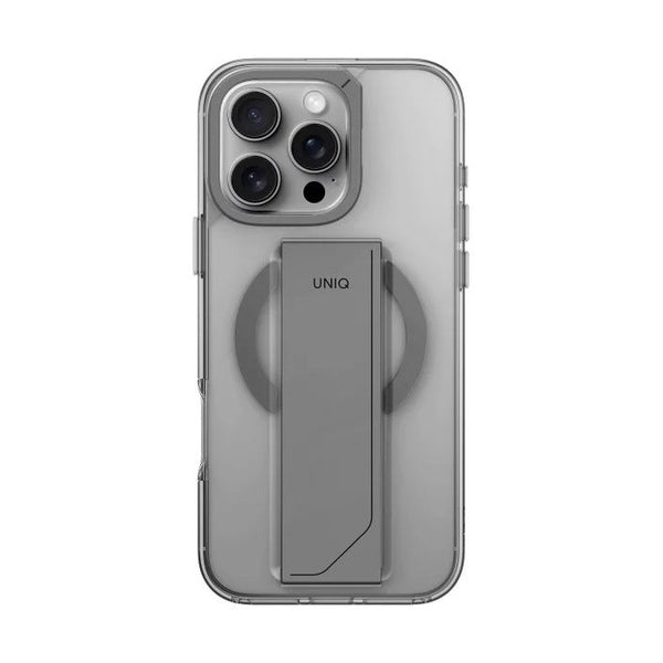 UNIQ HYBRID IPHONE 16 PRO (2024) 6.9 HELDRO MAX MAGCLICK WITH CAMERA STAND - LUCENT (CLEAR)