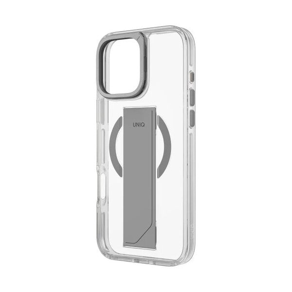 UNIQ HYBRID IPHONE 16 PRO (2024) 6.9 HELDRO MAX MAGCLICK WITH CAMERA STAND - LUCENT (CLEAR)