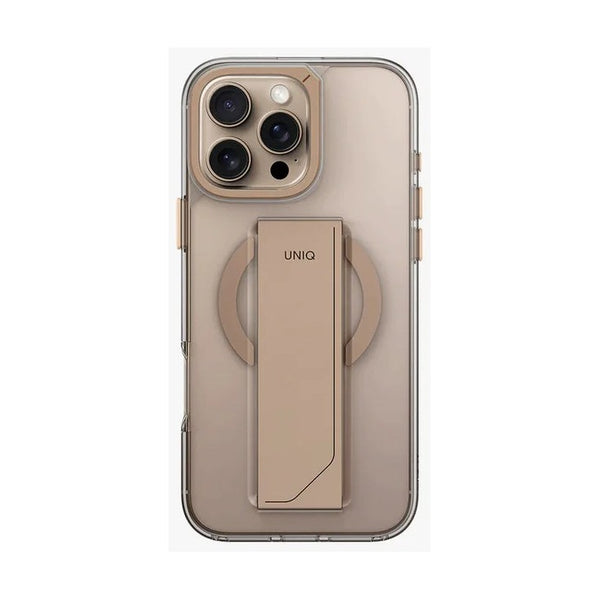 UNIQ HYBRID IPHONE 16 PRO (2024) 6.9 HELDRO MAX MAGCLICK WITH CAMERA STAND - TAUPE GOLD