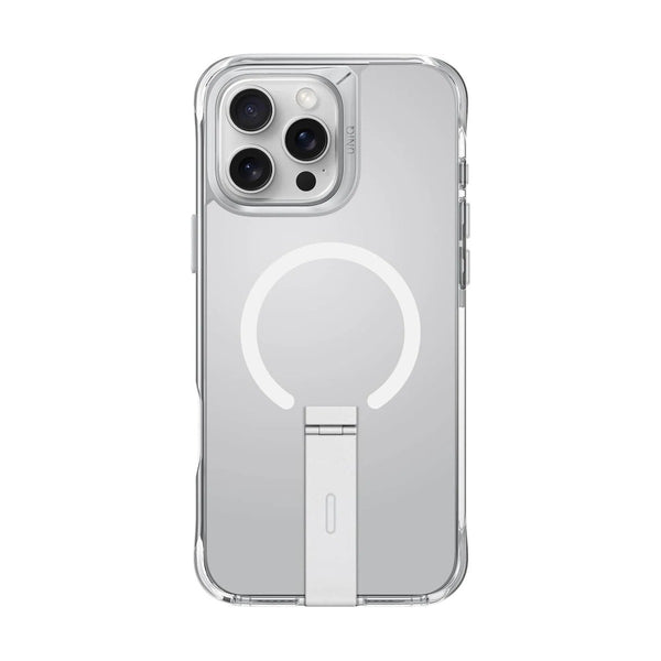 UNIQ HYBRID IPHONE 16 PRO (2024) 6.9 MAGCLICK CHARGING ELEVA WITH VERTICAL STAND - LUCENT (CLEAR)