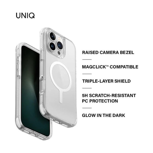 UNIQ HYBRID IPHONE 16 PRO MAGCLICK CHARGING COMBAT ACTIVE (LUMINOUS) - LUME-WHITE