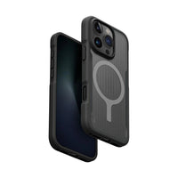 جراب UNIQ Combat Active لهاتف iPhone 16 Pro Max بلون أسود فحمي - جراب متين