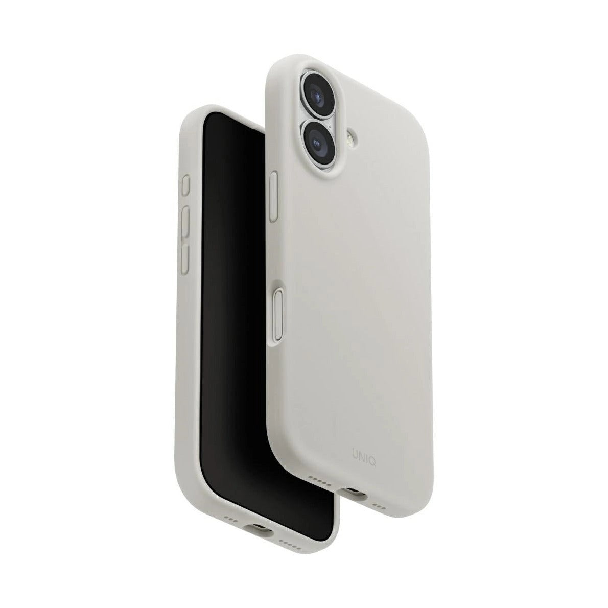 جراب UNIQ Lino لهاتف iPhone 17، لون رمادي ضبابي (Mist Grey) - سيليكون سائل مع تقنية MagClick