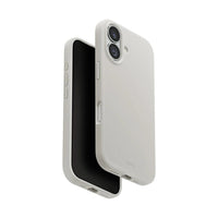 جراب UNIQ Lino لهاتف iPhone 17، لون رمادي ضبابي (Mist Grey) - سيليكون سائل مع تقنية MagClick