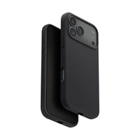 جراب UNIQ Lino لهاتف iPhone 17 Pro بلون رمادي فحمي - سيليكون سائل متوافق مع MagClick