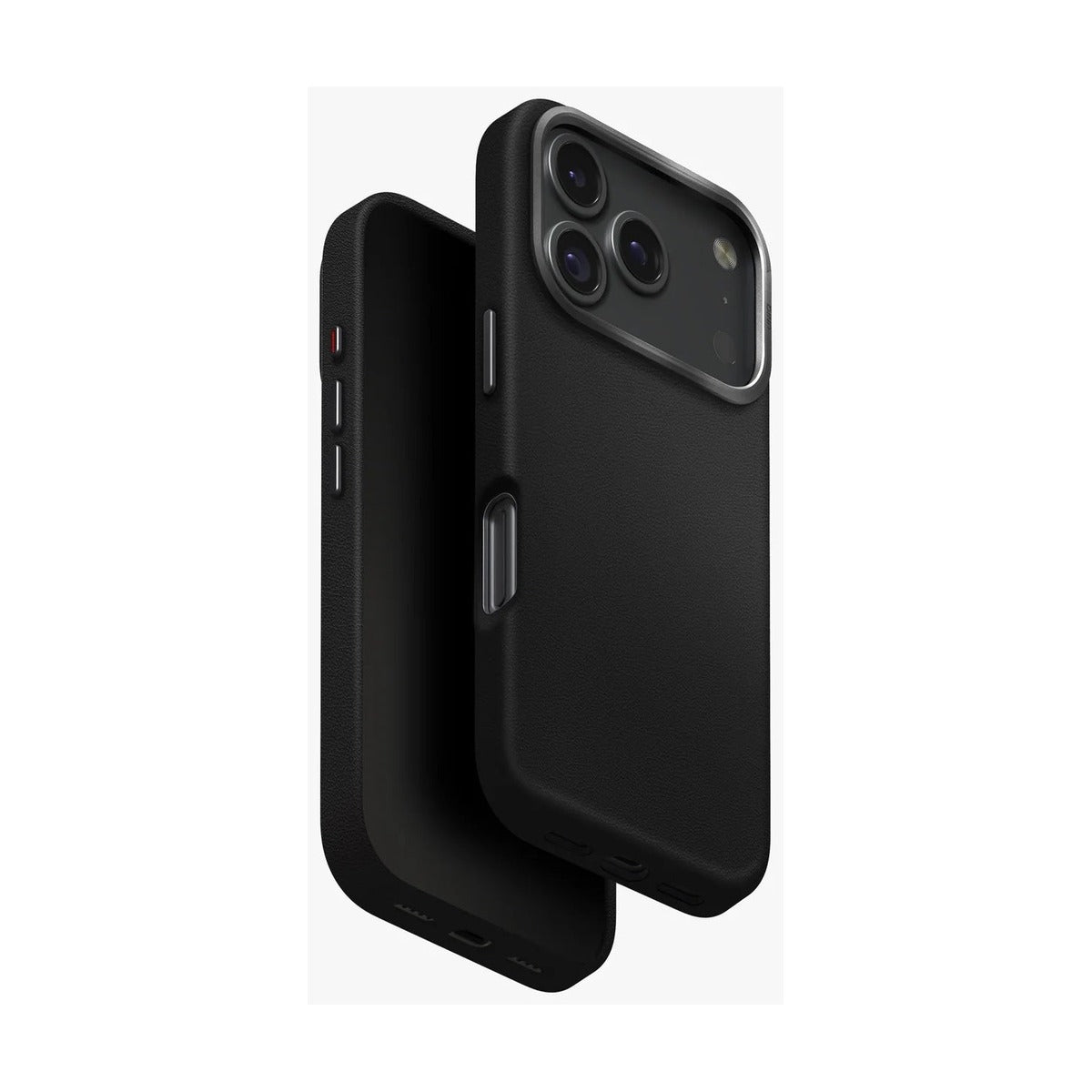 جراب UNIQ Lyden لهاتف iPhone 17 Pro، لون دالاس أسود - جلد نباتي مع خاصية MagClick
