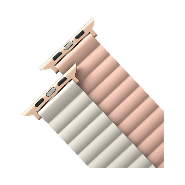 UNIQ REVIX REVERSIBLE MAGNETIC APPLE WATCH STRAP 49/45/44/42MM - BLUSH (PINK/BEIGE)