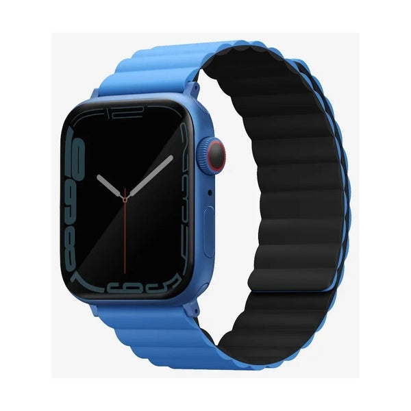 UNIQ REVIX REVERSIBLE MAGNETIC APPLE WATCH STRAP 49/45/44/42MM - CASPIAN (BLUE/BLACK)